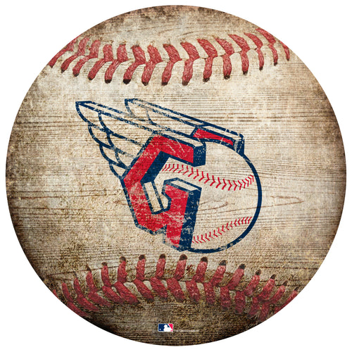 Cleveland Guardians Baseball Shaped Sign -12