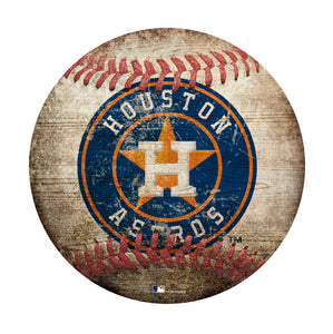 Houston Astros Baseball Shaped Sign 