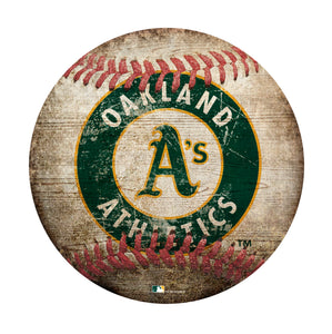 Oakland Athletics Baseball Shaped Sign
