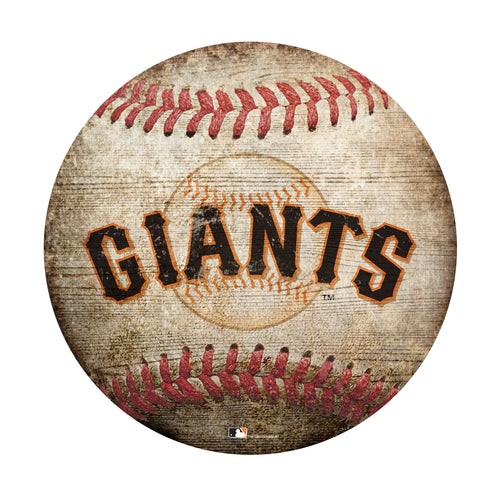 San Francisco Giants Baseball Shaped Sign