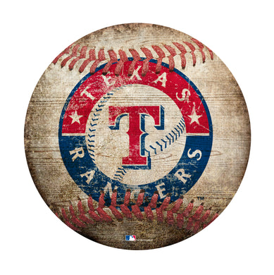 Texas Rangers Baseball Shaped Sign