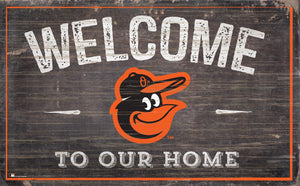 Baltimore Orioles Welcome To Our Home Sign - 11"x19"