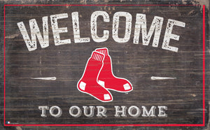 Boston Red Sox Welcome To Our Home Sign - 11"x19"