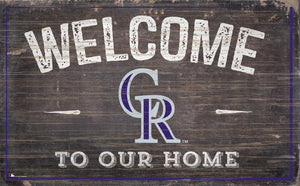 Colorado Rockies Welcome To Our Home Sign - 11"x19"