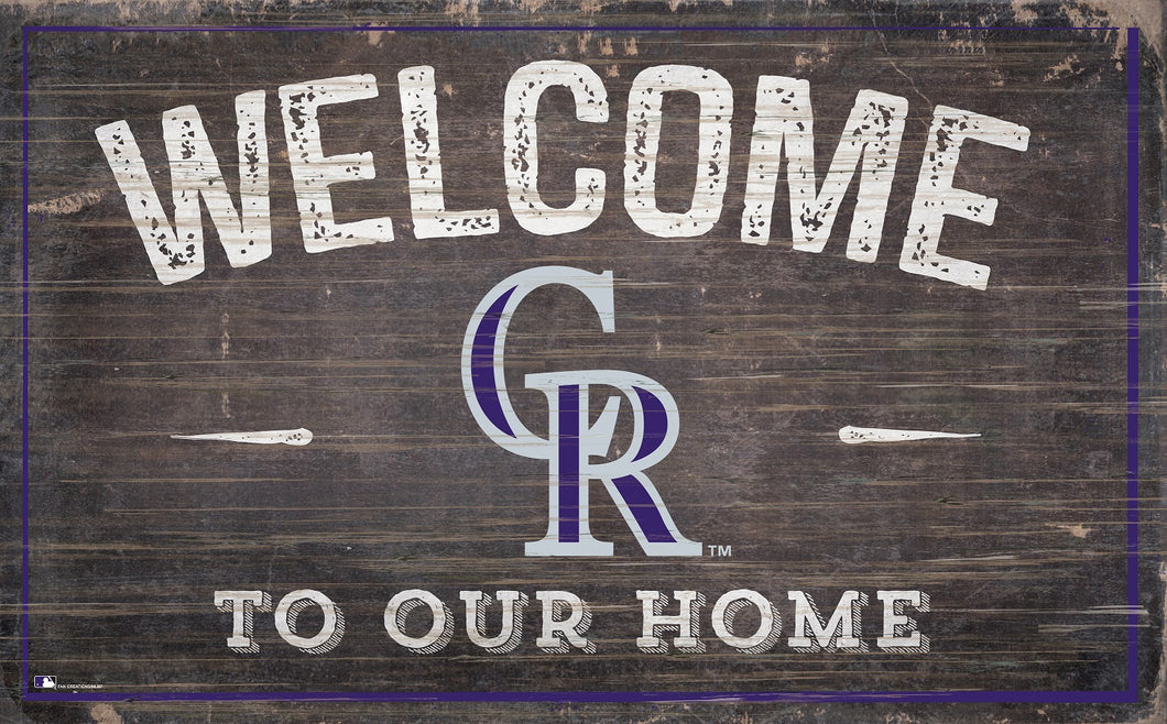 Colorado Rockies Welcome To Our Home Sign - 11
