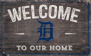 Detroit Tigers Welcome To Our Home Sign - 11"x19"