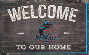 Miami Marlins Welcome To Our Home Sign - 11"x19"