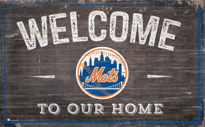 New York Mets Welcome To Our Home Sign - 11"x19"