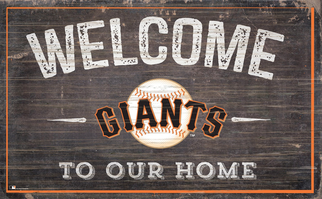 San Francisco Giants Team Color Welcome Sign - 11x19