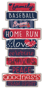 Atlanta Braves Celebrations Stack Wood Sign -24"