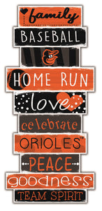 Baltimore Orioles Celebrations Stack Wood Sign -24"