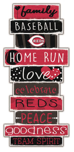 Cincinnati Reds Celebrations Stack Wood Sign -24"