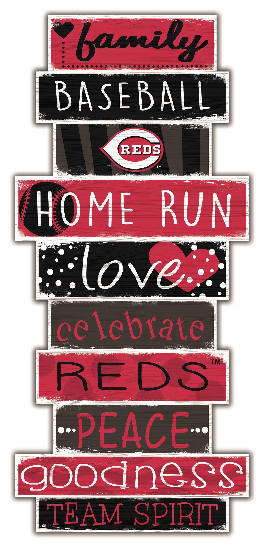 Cincinnati Reds Celebrations Stack Wood Sign -24