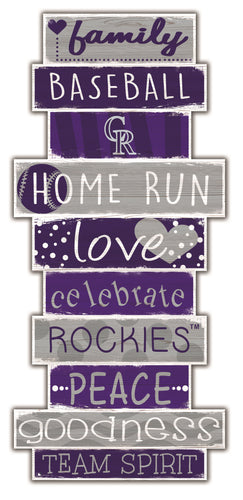 Colorado Rockies Celebrations Stack Wood Sign -24