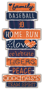 Detroit Tigers Celebrations Stack Wood Sign -24"