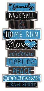 Miami Marlins Celebrations Stack Wood Sign -24"