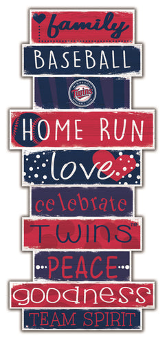 Minnesota Twins Celebrations Stack Wood Sign -24