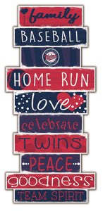 Minnesota Twins Celebrations Stack Wood Sign -24"