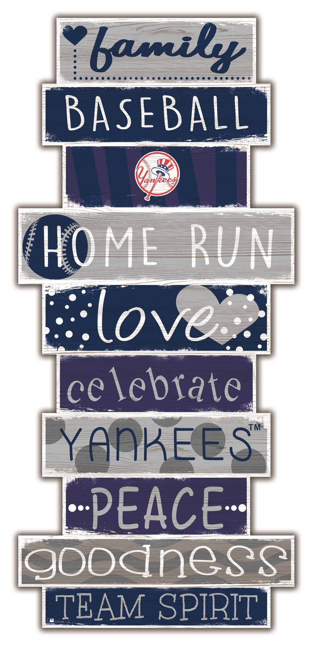 New York Yankees Baseball Wood Sign
