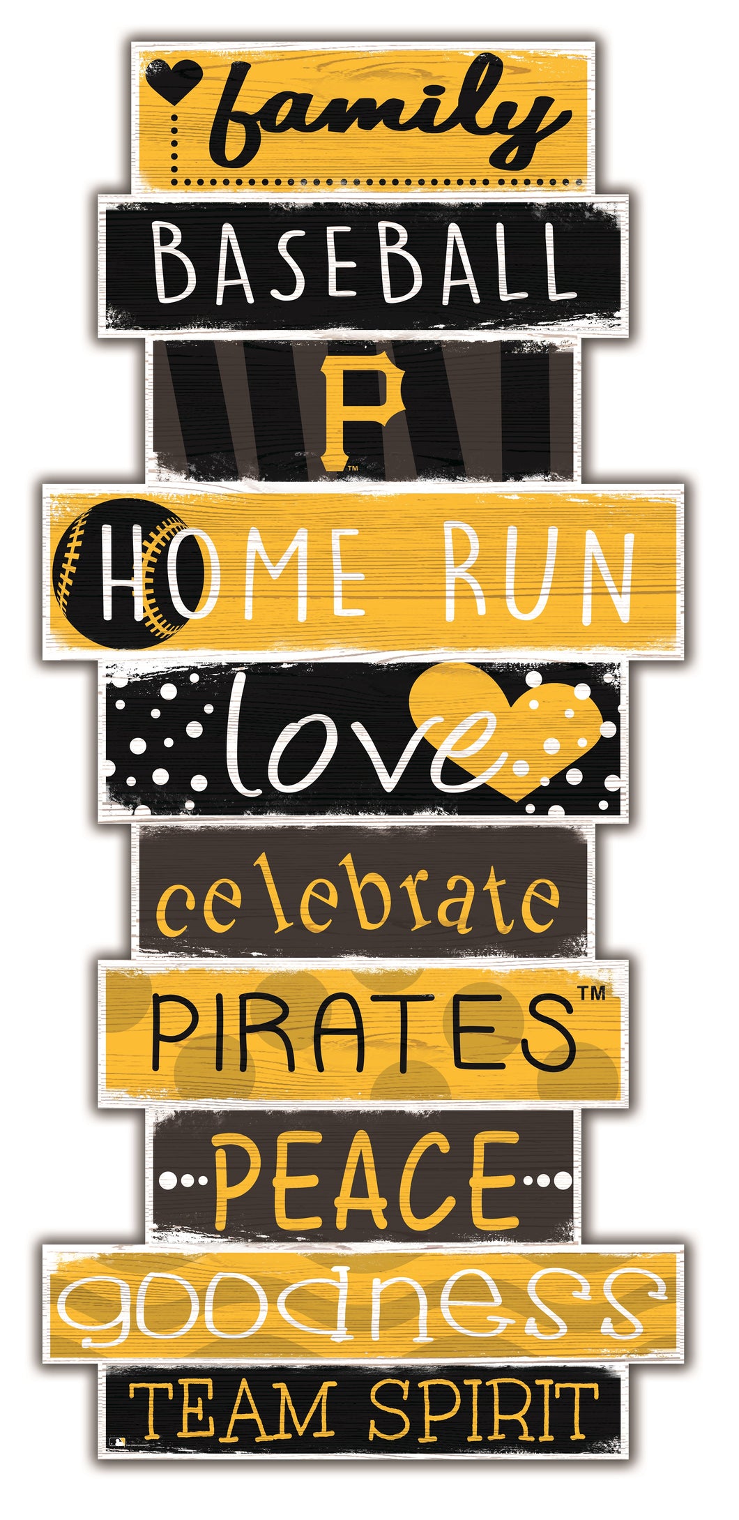 Pittsburgh Pirates Celebrations Stack Wood Sign -24
