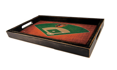 Baltimore Orioles Baseball Field Wood Tray