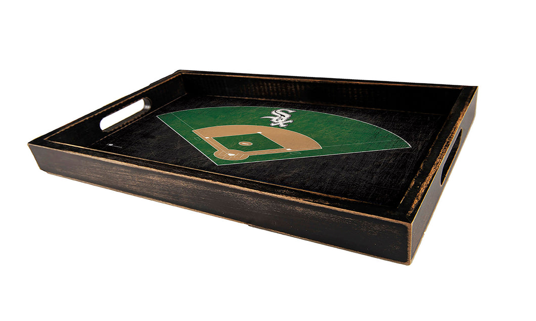 Chicago White Sox Baseball Field Wood Tray