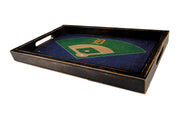 Detroit Tigers Baseball Field Wood Tray