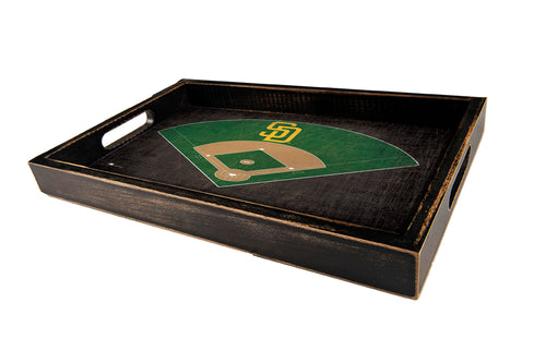 San Diego Padres Baseball Field Wood Tray