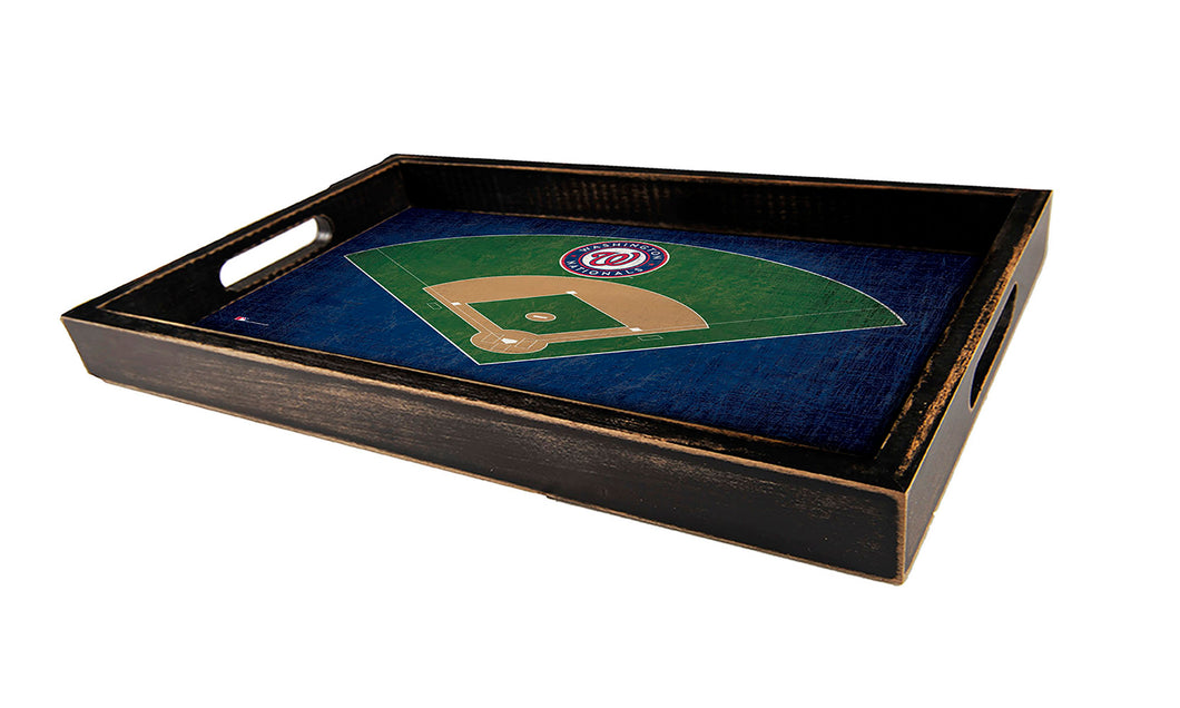 Washington Nationals Baseball Field Wood Tray