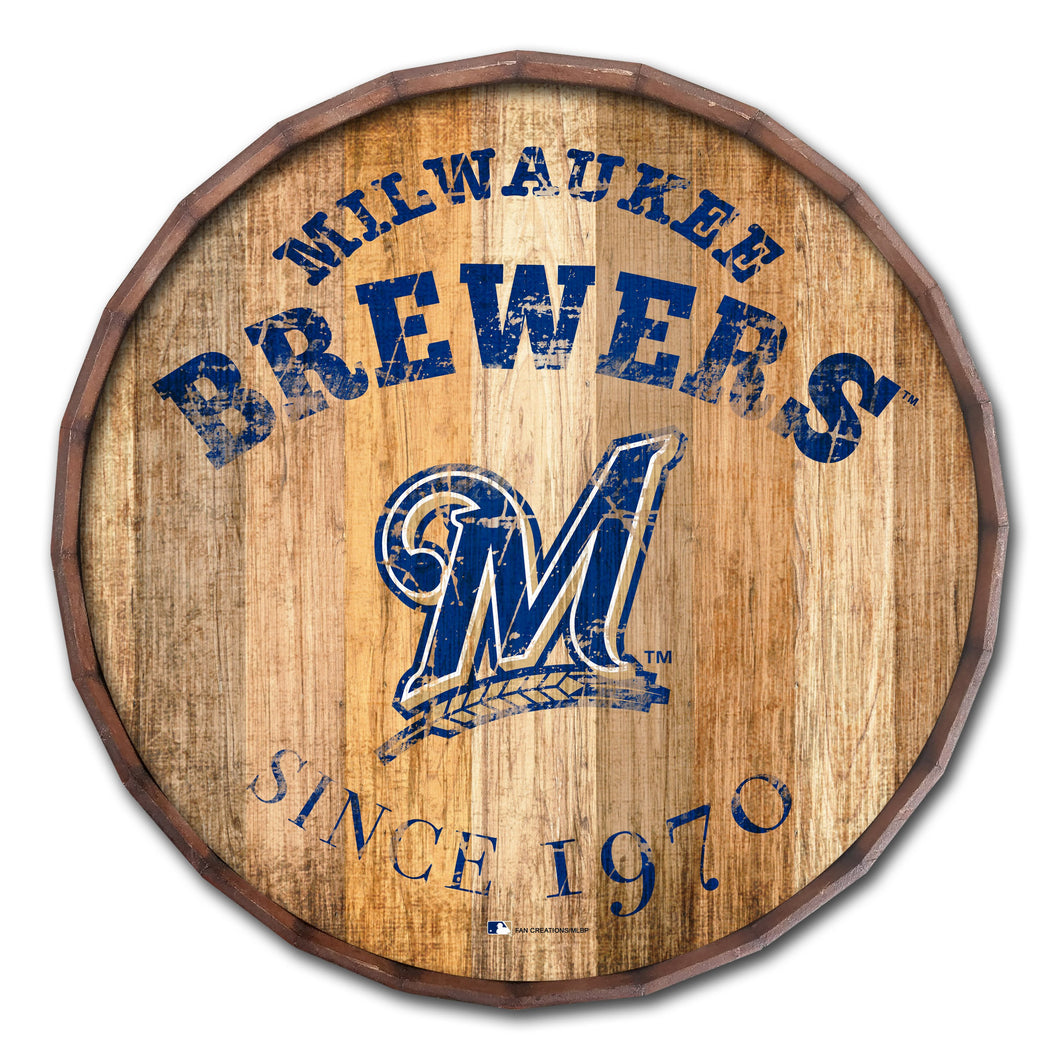 Milwaukee Brewers Established Date Barrel Top - 16