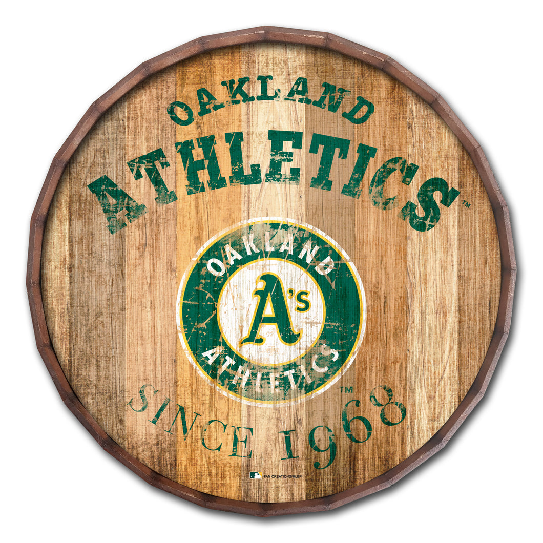 Oakland Athletics Established Date Barrel Top