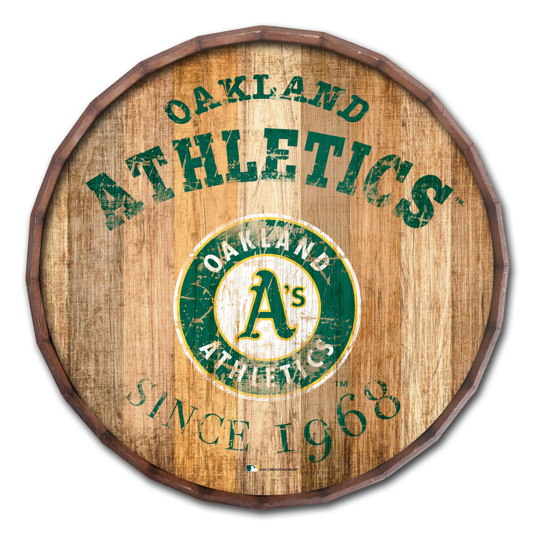 Oakland Athletics 16 Flag Barrel Top Sign