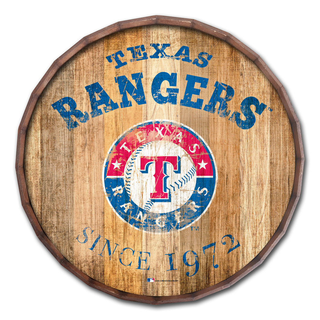 Texas Rangers Established Date Barrel Top