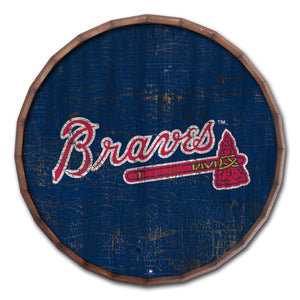 Atlanta Braves Cracked Color Barrel Top - 24"