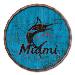 Miami Marlins Cracked Color Barrel Top - 16"