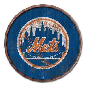 New York Mets Cracked Color Barrel Top - 24"