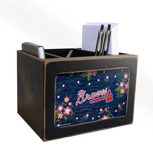 Atlanta Braves Floral Desktop Organizer