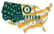 Oakland Athletics USA Shape Wood Sign