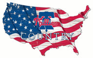 Philadelphia Phillies USA Shape Wood Sign