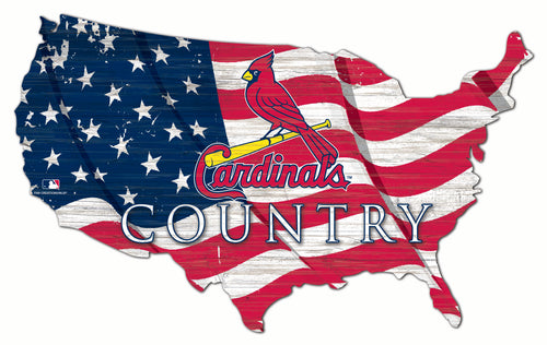 St. Louis Cardinals USA Shape Wood Sign