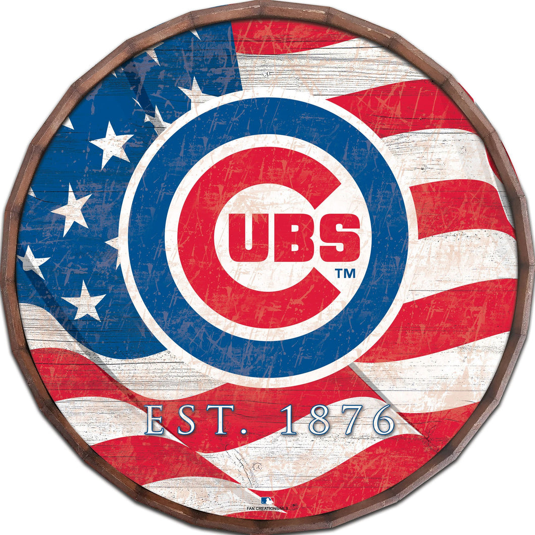 Chicago Cubs Flag Barrel Top 