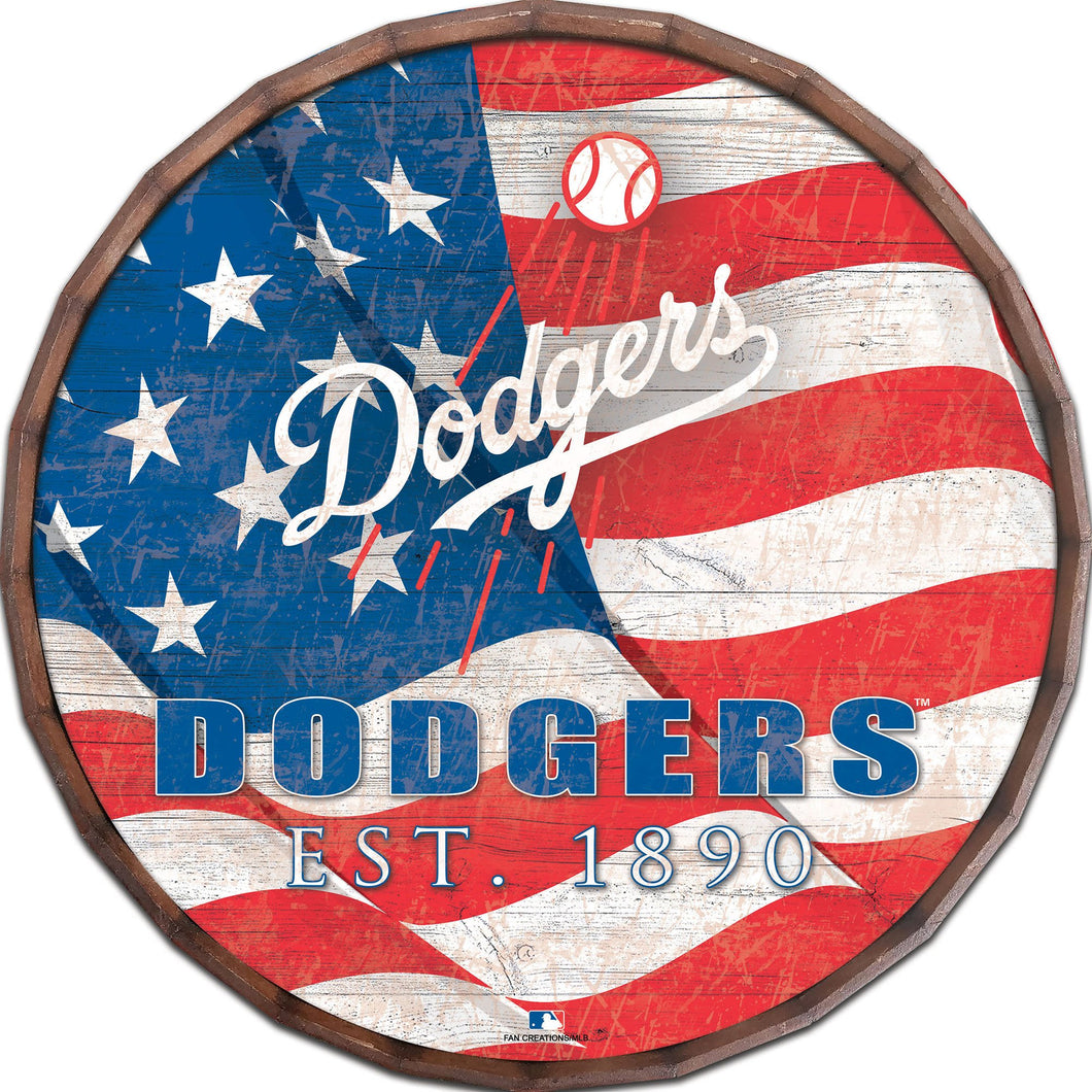 Los Angeles Dodgers Flag Barrel Top 