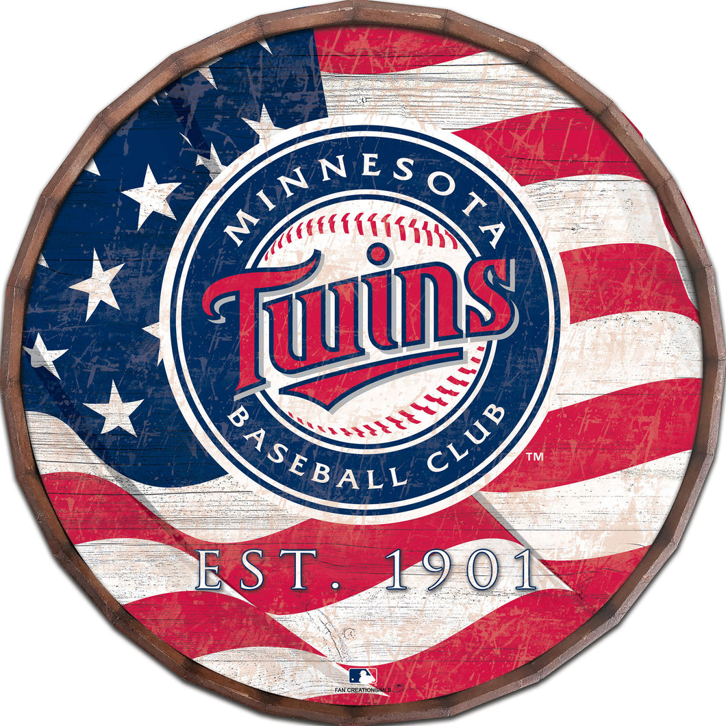 Minnesota Twins Flag Barrel Top 