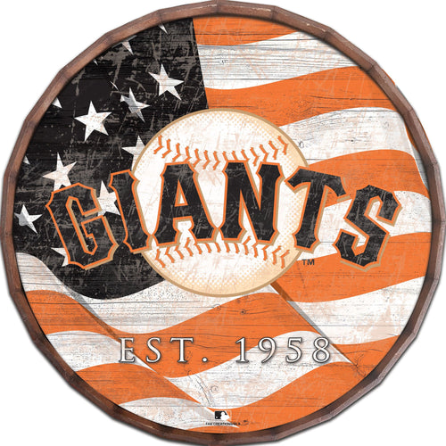 San Francisco Giants Flag Barrel Top