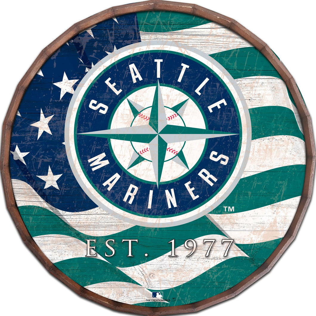 Seattle Mariners Flag Barrel Top 