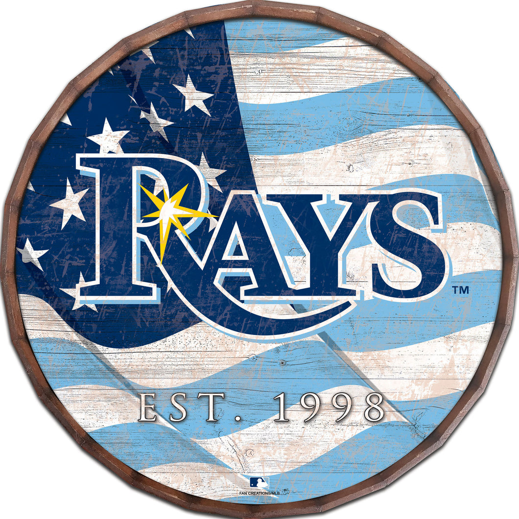 Tampa Bay Rays Flag Barrel Top