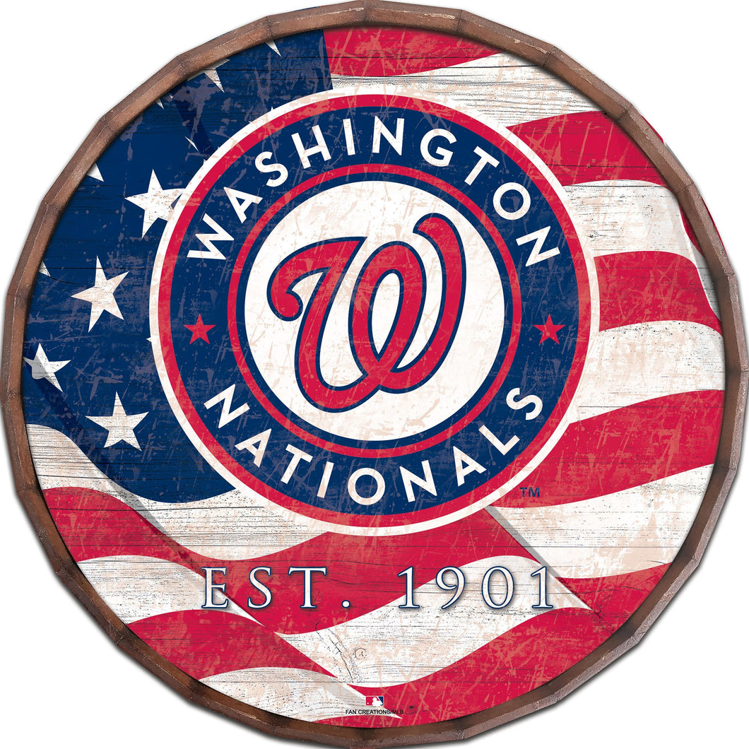 Washington Nationals 24 Flag Barrel Top