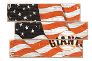 San Francisco Giants Flag Plank Wood Sign