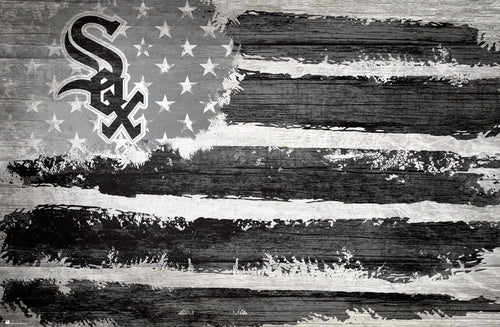Chicago White Sox Rustic Flag Wood Sign - 17