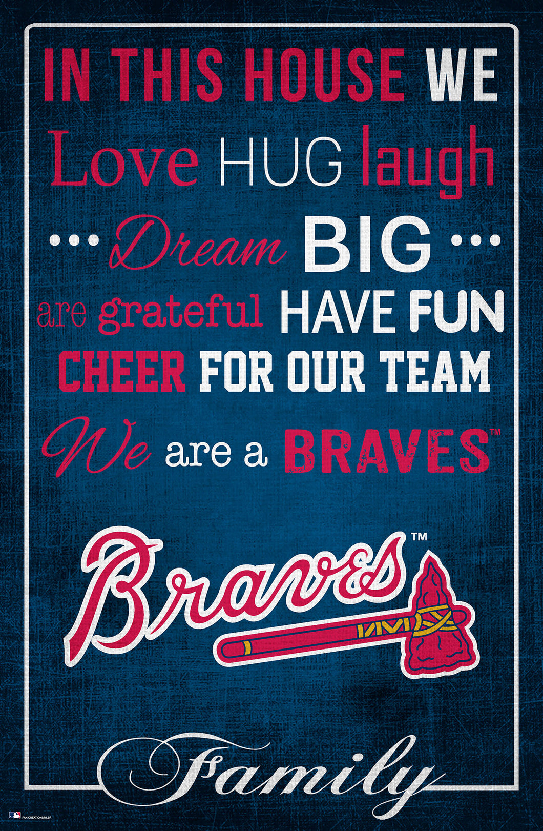 Atlanta Braves In This House  Wood Sign - 17
